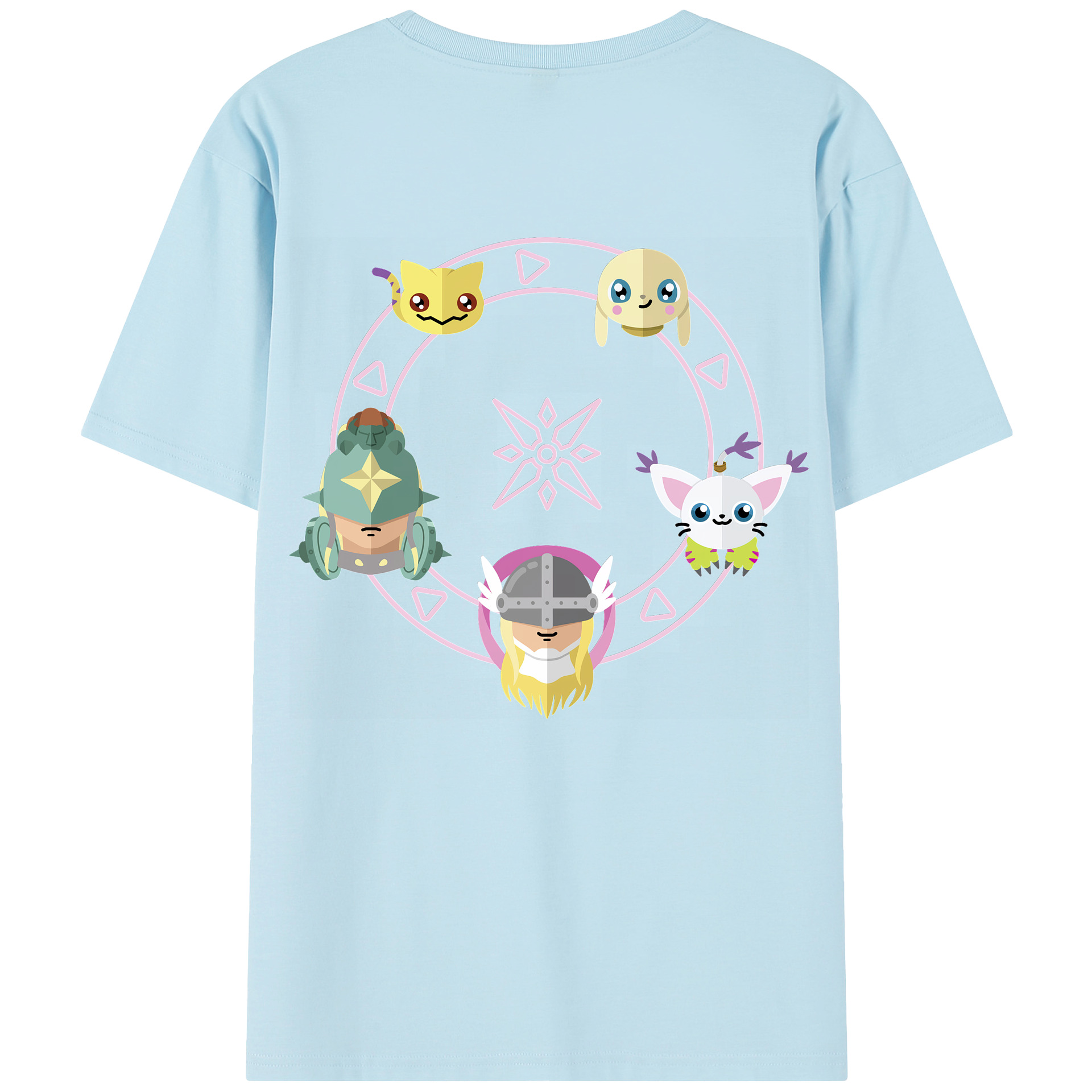 （画像用） Digimon デジタルモンスター/デジモン 綿100％半袖Tシャツ（背面プリント）